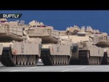 US tanks arrive in Europe to keep ‘peace & freedom’ at Russian borders