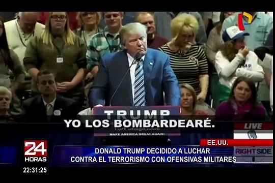 Donald Trump luchará contra el terrorismo con ofensivas militares
