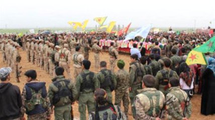 ABD'nin Yanlışlıkla Vurduğu YPG'li Teröristler Gömüldü