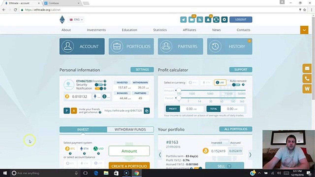 Ethtrade How to sell portfolio Selling and withdrawing portfolio on ethtrade english version