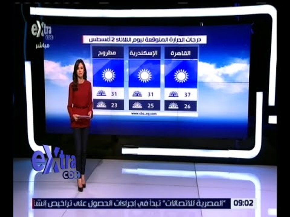 غرفة الأخبار | تعرف على حالة الطقس ودرجات الحرارة المتوقعة اليوم