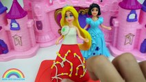 Play Doh Sparkle Disney Princess Dresses Ariel Elsa Belle Magiclip _ Blind Bags