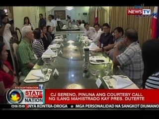 SONA: CJ Sereno, pinuna ang courtesy call ng ilang mahistrado kay Pres. Duterte