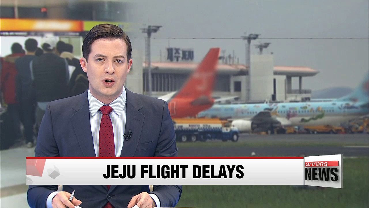 Roughly 30 flights delayed at Jeju Int'l Airport due to strong wind