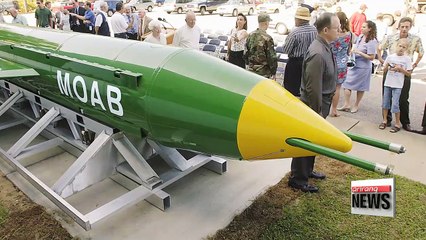 Trump seen to give stern warning to North Korea with Afghanistan bombing