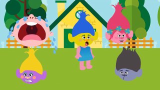 Learn Colors for Children & Kids with Wrong Heads Trolls Branch Finger Family Nursery Rhymes