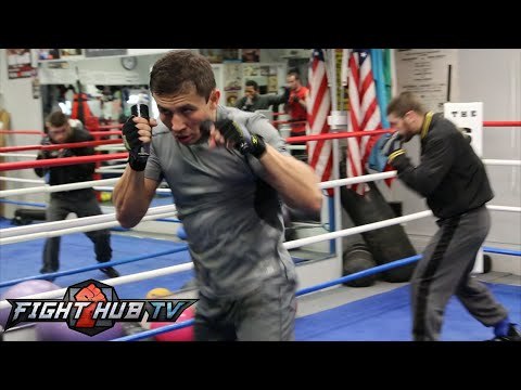 Gennady Golovkin vs. Martin Murray- Golovkin workout -shadow boxing