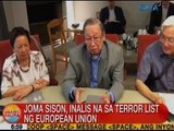 UB: Joma Sison, inalis na sa terror list ng European Union