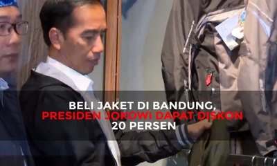 Beli Jaket di Bandung, Presiden Jokowi Dapat Diskon 20%