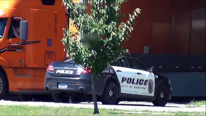 Truck Drives Under Bridge   Gets Stuck