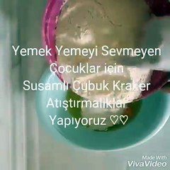 Yemek Yemeyi Sevmeyen Çocuklar İçin Susamlı Çubuk Kraker