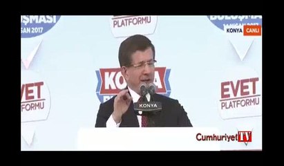 Ahmet Davutoğlu, kürsüye çıktı ama "Evet" demedi