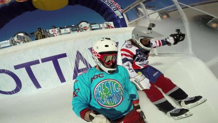 سباق الإنحدار الجليد الصليب هو أصعب مم