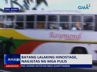 SAKSI: Batang lalaking hinostage, nailigtas ng mga pulis
