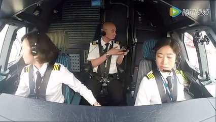 深圳航空 双女飞 全程记录 shenzhen airline's 2 female pilots flight video