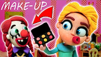 Elsa Beauty Channel - Make-up Tutorial FAIL Play Doh Frozen Stop Motion Movies