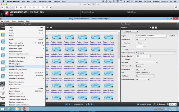 Biglietti Lotteria con Fiery JobMaster