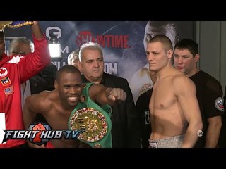 Adonis Stevenson vs. Dmitry Sukhotskiy- Full Video- Full Weigh in + Face Off