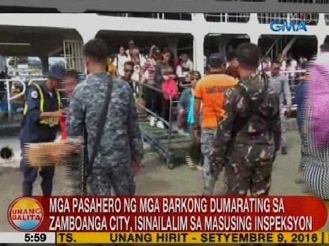 UB: Mga pasahero ng mga barkong dumarating sa Zamboanga City, isinailalim sa masusing inspeksyon