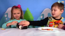 Челлендж Обычная еда против Какашки от Лисы Видео для Детей