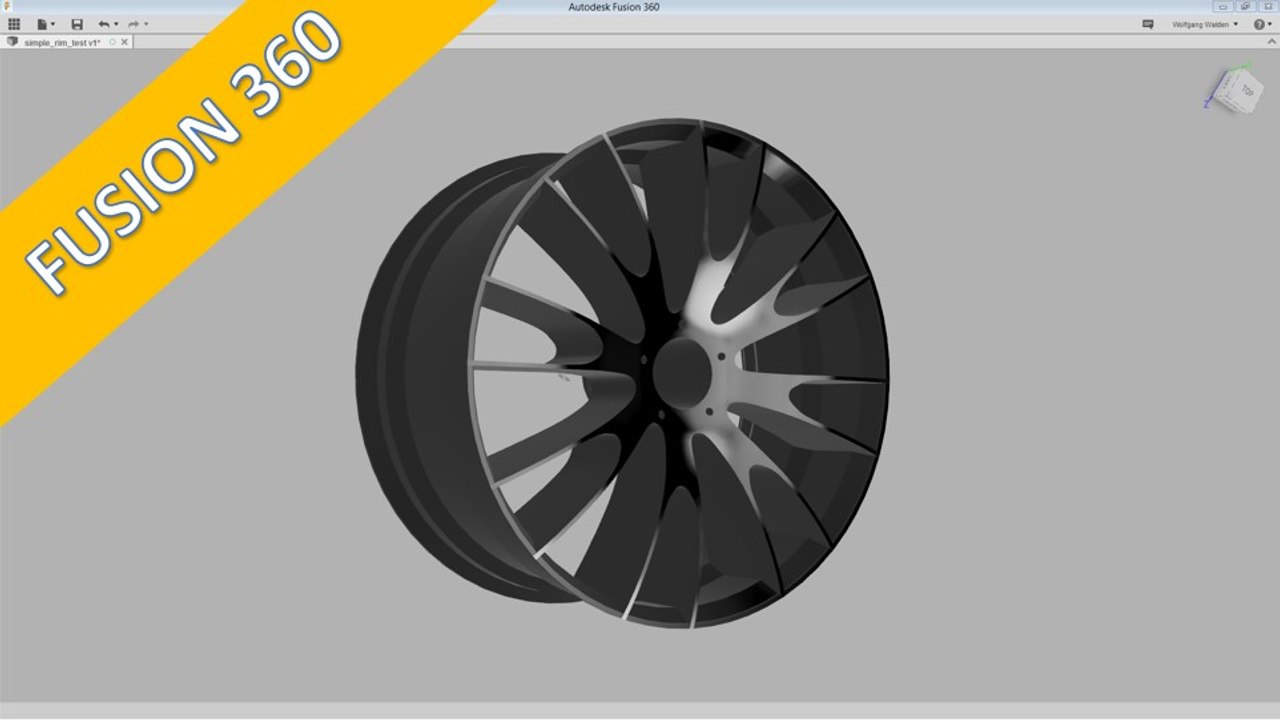 Simple Rim - einfache Felge - Autodesk - Fusion 360 Training - Part Design