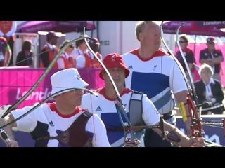 Archery - Great Britain v China - Men's Team Recurve Bronze Final Match - London 2012 Paralympics