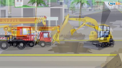 Tracteur Curieux pour bébés. Camion et voitures. Vidéo éducative