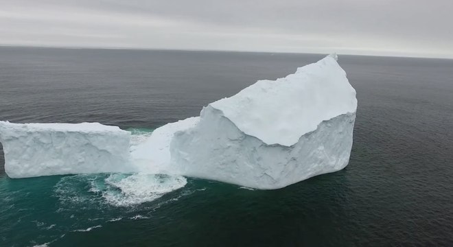 Aerial View of Iceberg in Newfoundland