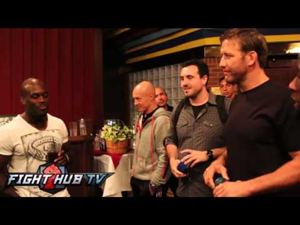 Stephan Bonnar meets Melvin Manhoef "You KO'd Mark Hunt w/one punch!"