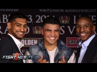 Amir Khan vs. Devon Alexander FULL press conference + face off video
