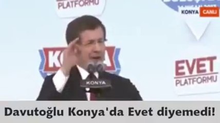 AHMET DAVUTOĞLU KONYA'DA HAYIR SİNYALİ VERDİ