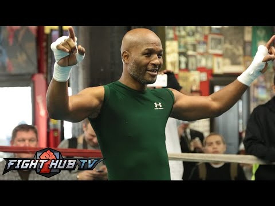 Bernard Hopkins vs. Sergey Kovalev- Hopkins open media workout - Mitts + Shadow boxing