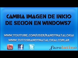 cambia la imagen de inicio de cesión de windows7 |Personalización|