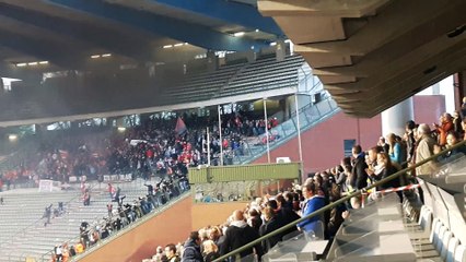 Les supporters du Standard au stade Roi Baudouin
