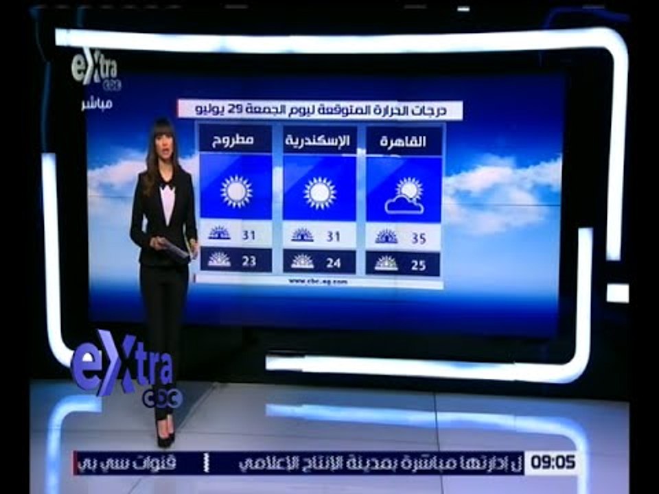 غرفة الأخبار | تعرف على درجات الحرارة المتوقعة اليوم الجمعة الموافق 29 يوليو 2016