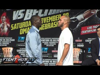 Terence Crawford vs. Ray Beltran press conference video + face off