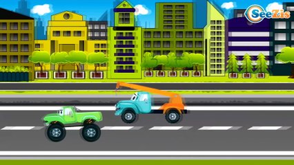 Excavadora para niños - Camiones infantiles - Coches - Сaricaturas de carros - Carritos para niños