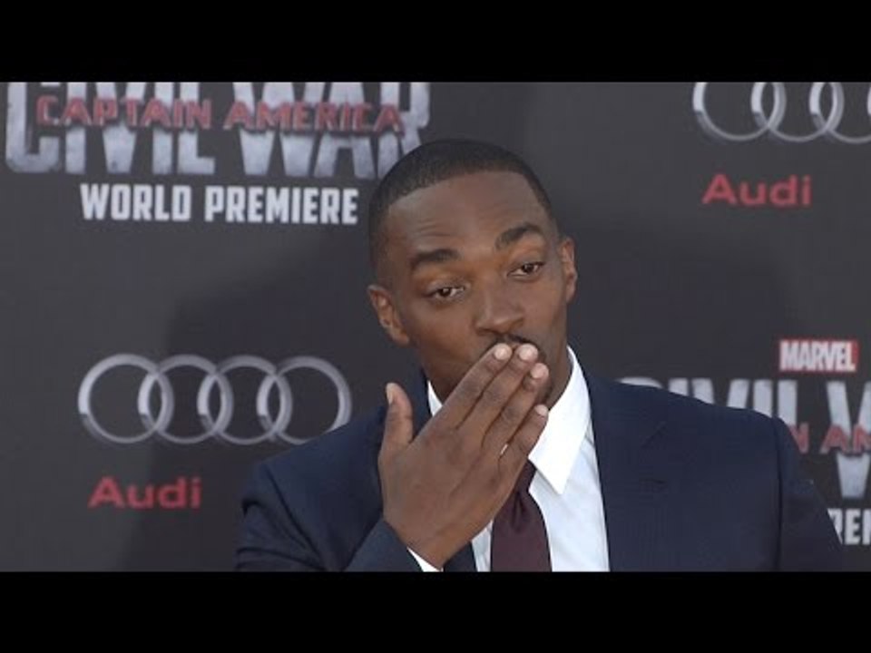 Anthony Mackie "Captain America Civil War" World Premiere Red Carpet Fashion Broll