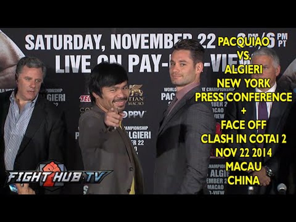 Pacquiao vs. Algieri New York final press conference + face off