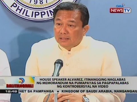 Alvarez, itinangging naglabas ng memorandum na pumapayag sa pagpapalabas ng kontrebersyal na video