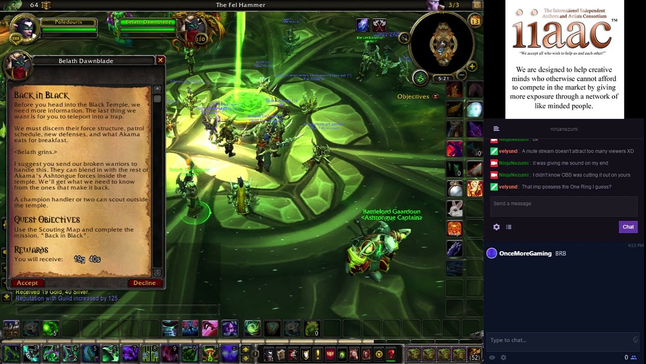 The most Unprofessional Stream World of Warcraft Demon Hunter 2017-073  No Mr Demon don't pay attention to the gaint mysterious portal in the courtyard