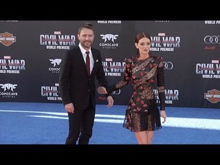 Chris Hardwick & Lydia Hearst "Captain America Civil War" World Premiere Red Carpet Fashion Broll