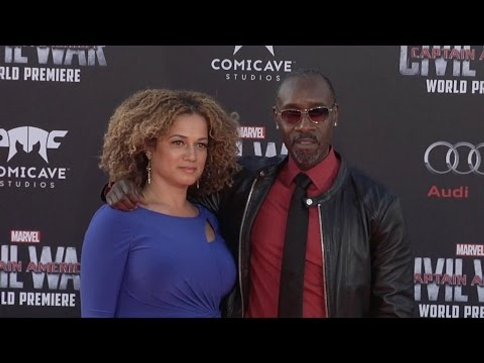 Don Cheadle & Bridgid Coulter "Captain America Civil War" World Premiere Red Carpet Fashion Broll