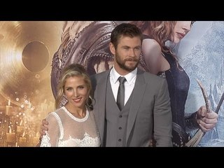 Chris Hemsworth & Elsa Pataky "The Huntsman: Winter's War" Premiere Black Carpet Fashion Broll
