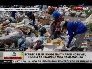 Expired relief goods na itinapon ng DSWD, kinuha at kinain ng mga namamasura