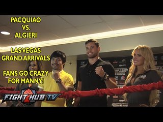 Pacquiao vs Algieri  Las Vegas grand arrivals  Fans crazy for manny