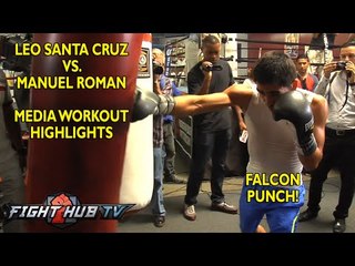 Leo Santa Cruz vs. Manuel Roman- Santa Cruz media workout highlights