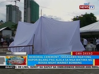 Memorial ceremony, isasagawa ngayong hapon bilang pag-alala sa mga biktima ng Roxas Bombing