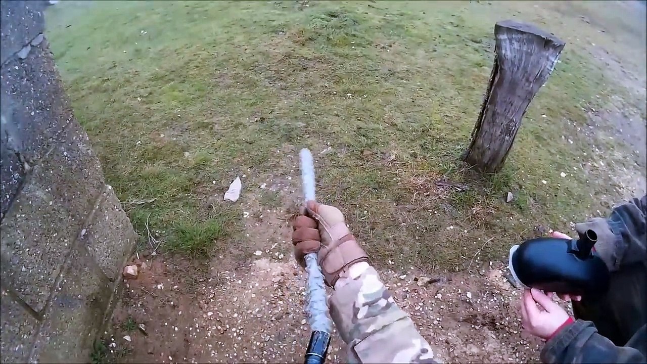 Guy Helps Fellow Paint-baller