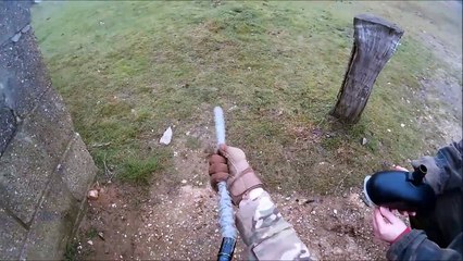 Guy Helps Fellow Paint-baller